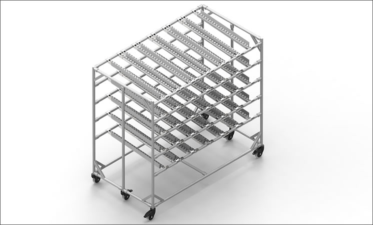 Mobile Lean Production Supply Rack - Rack de suministro móvil de producción Lean