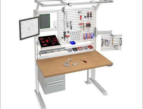Mesa de trabajo ergonómica con organizaicón para las herramientas