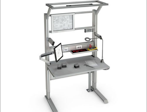 Precision work bench with a compressed air connection